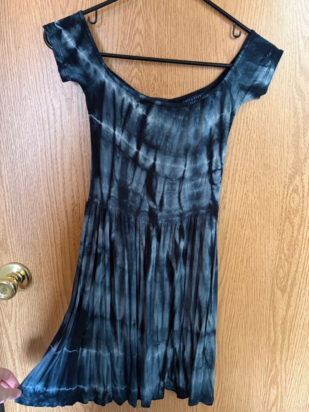 American Eagle Outfitters XXS Blue and Black Tie Dye Dress
